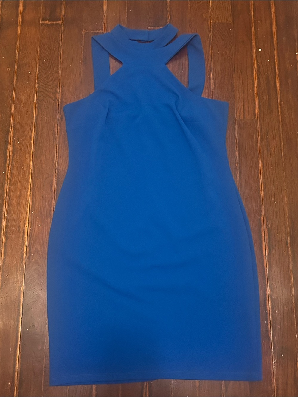 bebe Cobalt One-Shoulder Bodycon Dress